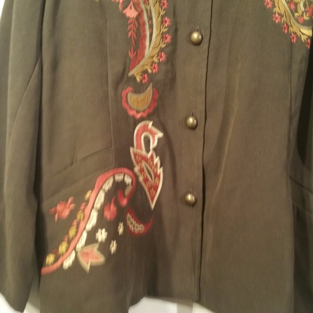 ****SOLD****Indigo Moon Brown W Rose Coat - Picture 4 of 8